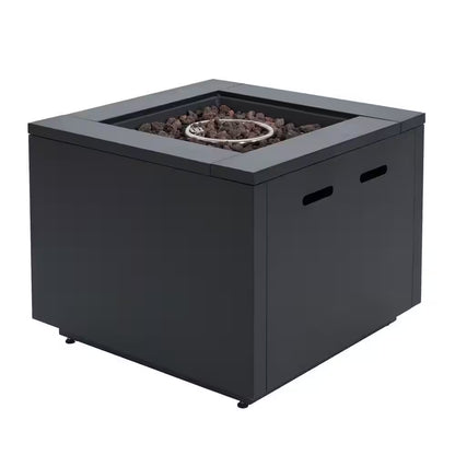 30 In. 40,000 BTU Black Steel Propane Outdoor Fire Pit