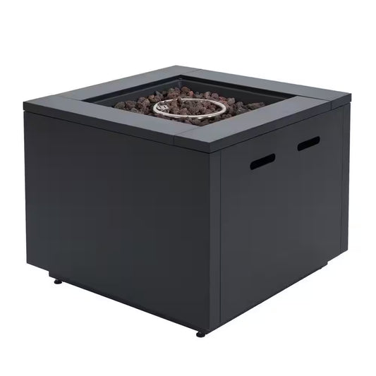 30 In. 40,000 BTU Black Steel Propane Outdoor Fire Pit