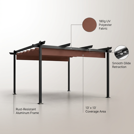Retractable Pergola Canopy — Lifestyle