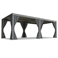 10X12/12X20Ft Louvered Pergola, Waterproof Roof All Weather Rust-Resistant Gazebo for Backyard Patio — Studio Shot