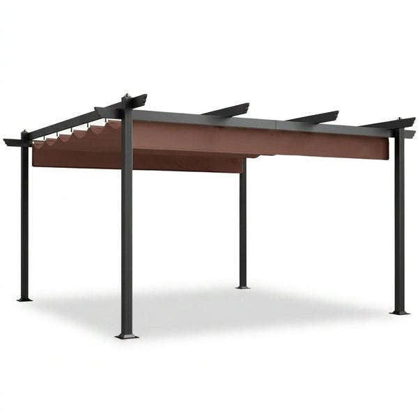 13 x 13 Ft Retractable Pergola Canopy – UV-Resistant Outdoor Shade Cover